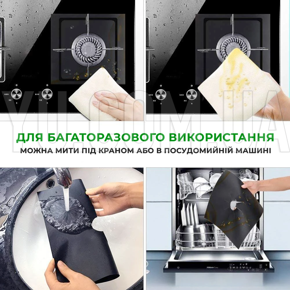 Комплект защитных накладок для плиты с антипригарным покрытием, жиронепроницаемая бумага
